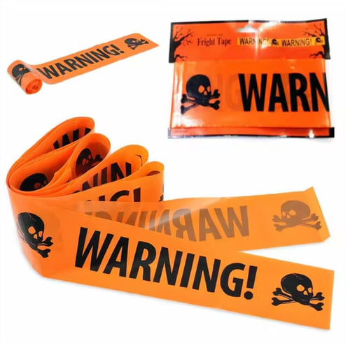 Gothic Skull Prop Warning Tape