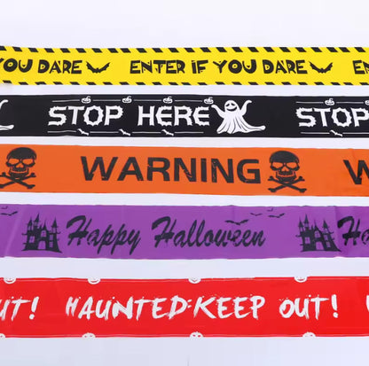 Gothic Skull Prop Warning Tape