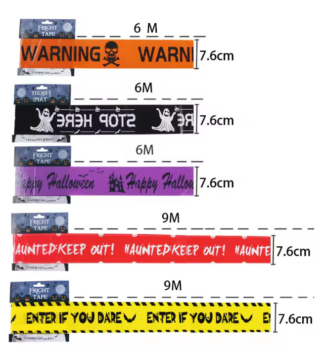 Gothic Skull Prop Warning Tape