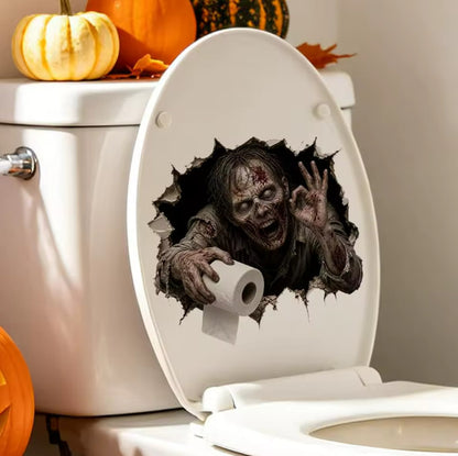 3D Crypt Zombie Bathroom Wall Sticker