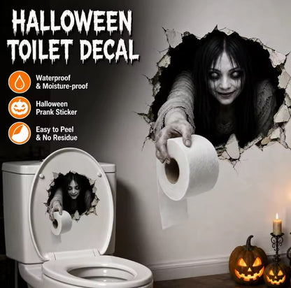 3D Crypt Zombie Bathroom Wall Sticker