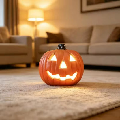 Jack-O'-Lantern Glowing LED Pumpkin - Spooky Gothic Holiday Ambiance | Nocturne Decor