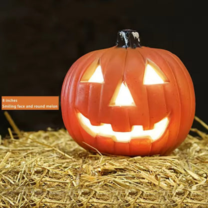 Jack-O'-Lantern Glowing LED Pumpkin - Spooky Gothic Holiday Ambiance | Nocturne Decor