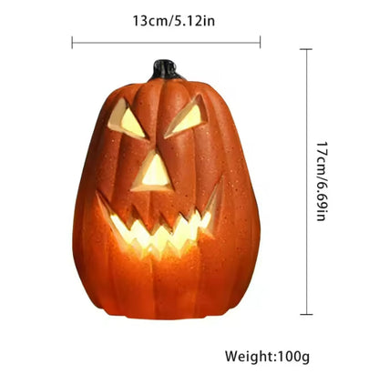 Jack-O'-Lantern Glowing LED Pumpkin - Spooky Gothic Holiday Ambiance | Nocturne Decor