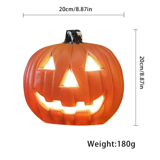 Jack-O'-Lantern Glowing LED Pumpkin - Spooky Gothic Holiday Ambiance | Nocturne Decor