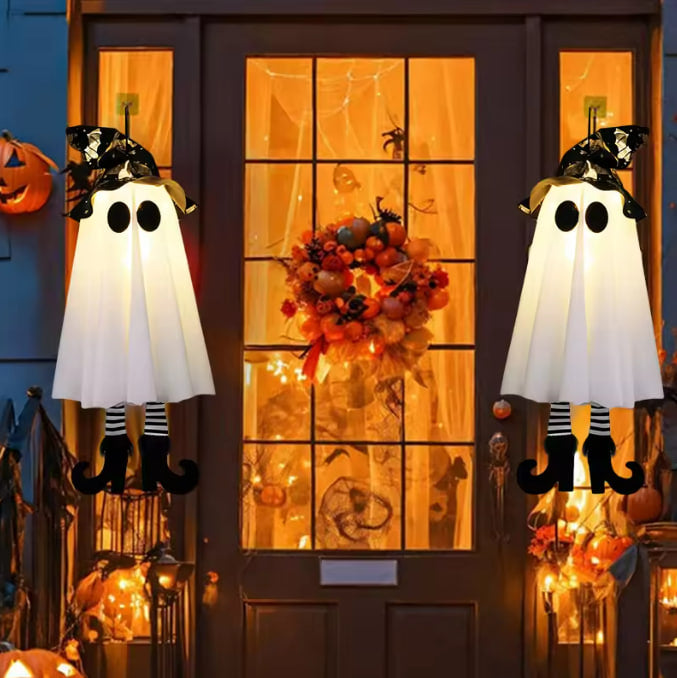Specter Light-Up Hanging Ghosts - Eerie LED Glowing Halloween Decor | Nocturne Decor