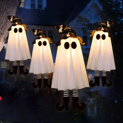 Specter Light-Up Hanging Ghosts - Eerie LED Glowing Halloween Decor | Nocturne Decor